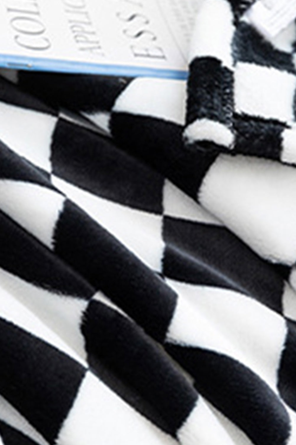 Black Checkerboard Printed Soft Throw Blanket