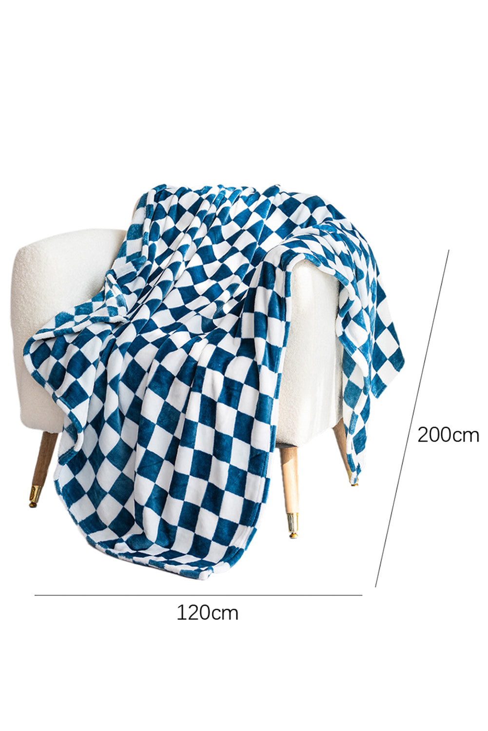 Black Checkerboard Printed Soft Throw Blanket